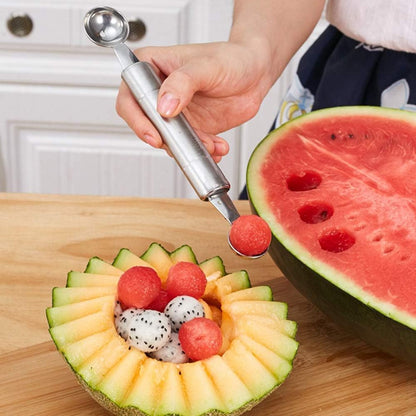 Melon Baller Scoop Set, Stainless Steel Fruit Carving Tool, 2Pcs