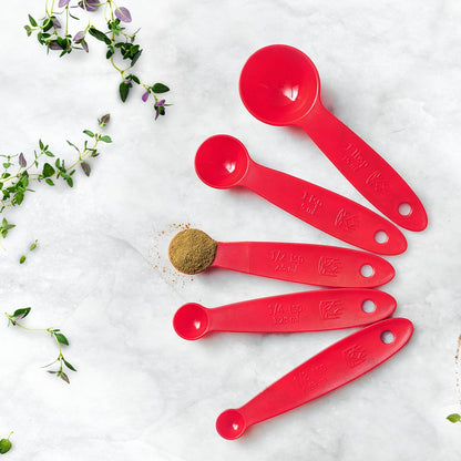 Baking Company Spice Measuring Spoons, 18/8 Stainless Steel, 7-Piece Set, Precision Measures, For Baking And Cooking