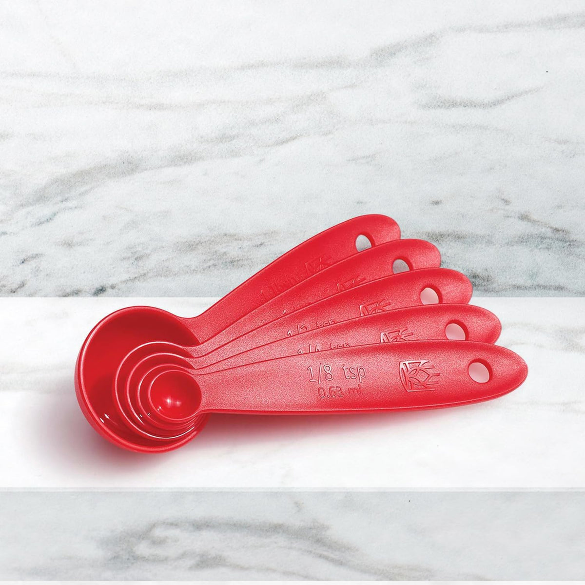 Baking Company Spice Measuring Spoons, 18/8 Stainless Steel, 7-Piece Set, Precision Measures, For Baking And Cooking