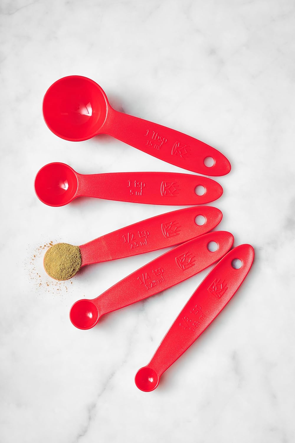 Baking Company Spice Measuring Spoons, 18/8 Stainless Steel, 7-Piece Set, Precision Measures, For Baking And Cooking