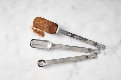 Baking Company Spice Measuring Spoons, 18/8 Stainless Steel, 7-Piece Set, Precision Measures, For Baking And Cooking