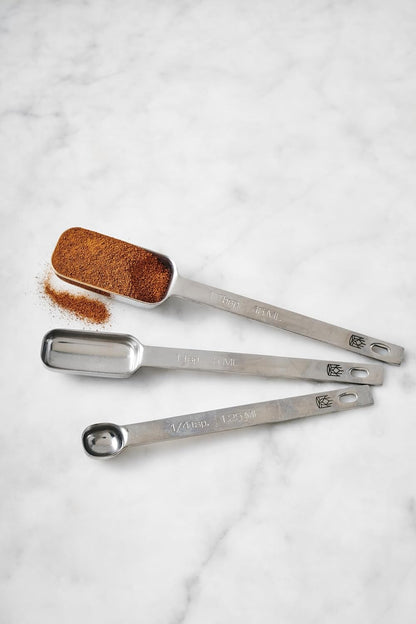 Baking Company Spice Measuring Spoons, 18/8 Stainless Steel, 7-Piece Set, Precision Measures, For Baking And Cooking