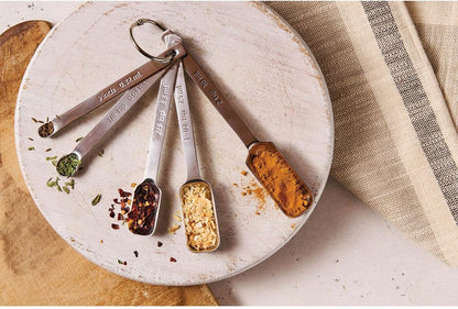 Baking Company Spice Measuring Spoons, 18/8 Stainless Steel, 7-Piece Set, Precision Measures, For Baking And Cooking