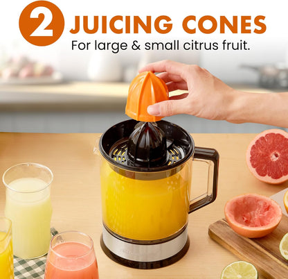 ETS623 Electric Citrus Juicer, 24 oz, Black/Stainless Steel
