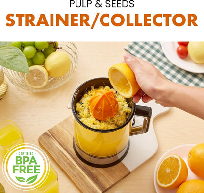 ETS623 Electric Citrus Juicer, 24 oz, Black/Stainless Steel