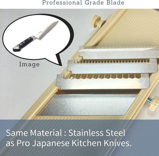 Mandoline Slicer for Vegetable, Fruit [Made in Japan] Kitchen Peelers Japanese Stainless Steel Blade