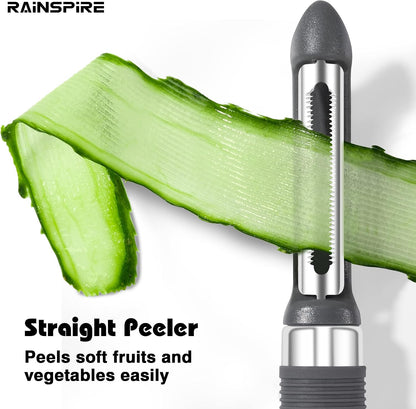 3-Piece Peeler Set, Premium Swivel Vegetable Peeler, Kitchen Gadgets Apple Peeler Potato Peeler Veggie Peeler Fruit Peeler, Dishwasher Safe Kitchen Accessories, Black