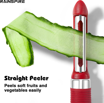 3-Piece Peeler Set, Premium Swivel Vegetable Peeler, Kitchen Gadgets Apple Peeler Potato Peeler Veggie Peeler Fruit Peeler, Dishwasher Safe Kitchen Accessories, Black