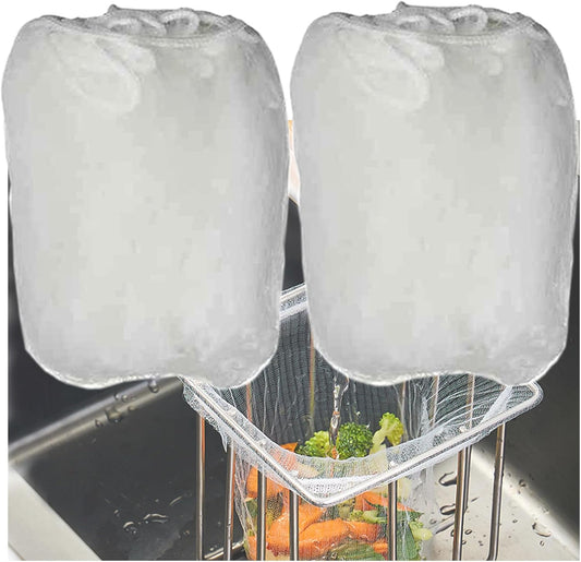 100 Sink Strainer Net Bags for Sink Basket Holder, Mesh Sink Strainer Bags for Kitchen Sink Food Catcher, Sink Trash Catcher Bags for Garbage Leftovers etc.