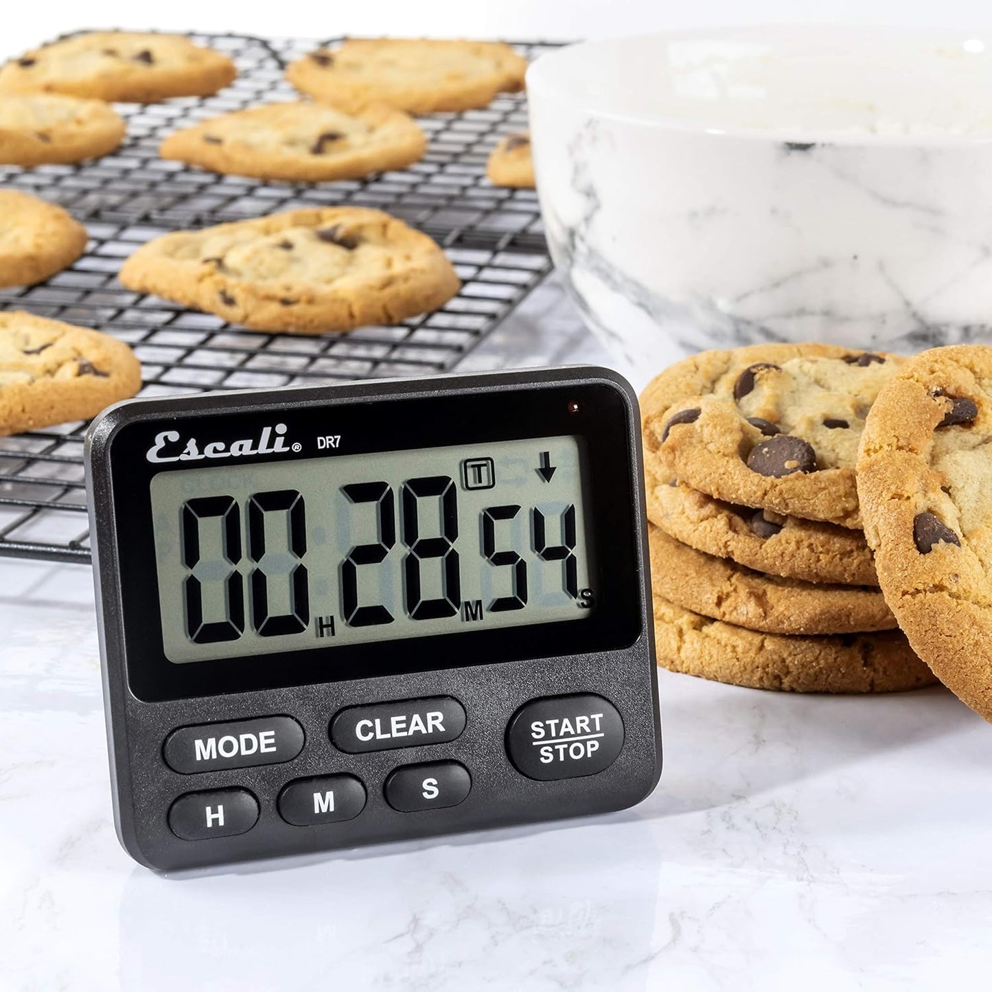 Extra Loud Display Digital Kitchen Timer with Clock Mode, Recall Timer Magnetic Back