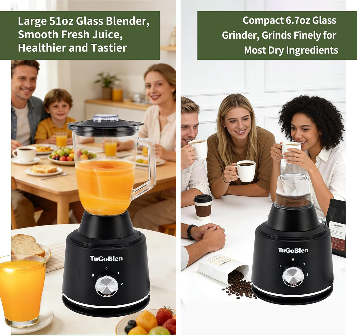 10 Cup Food Processor, Glass Blender and Grinder,5 Food Blades