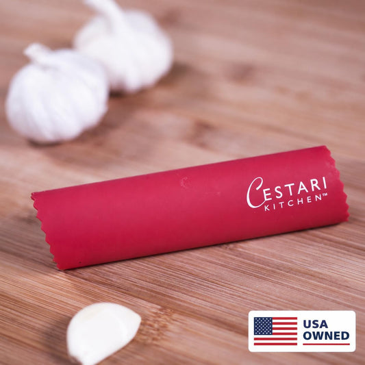 Silicone Garlic Peeler Roller Tube – Effortless Garlic Skin Remover | BPA-Free, Odor-Resistant, Dishwasher Safe Fast, Mess-Free Prep Kitchen Tool – Red, for Home Cooks and Chefs