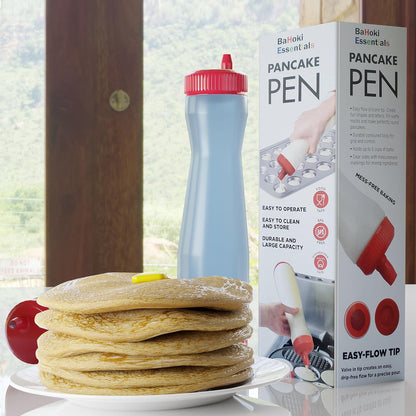 Pancake Pen - Easy-Squeeze Batter Dispenser with Drip-Free Silicone Nozzle