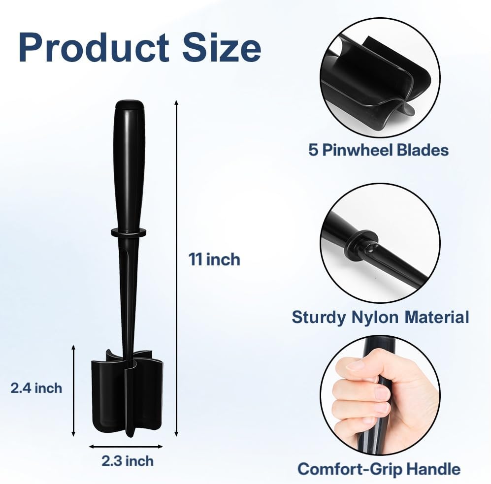 Meat Chopper, 5 Blades Heat Resistant Meat Masher for Ground Beef