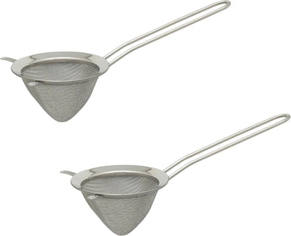 Kitchen Fine Mesh Tea Strainer With Helper Handle, 18/8 Stainless Steel, 2.75-Inch, For Sifting, Straining, And Brewing Tea, Coffee, Or Cocktails