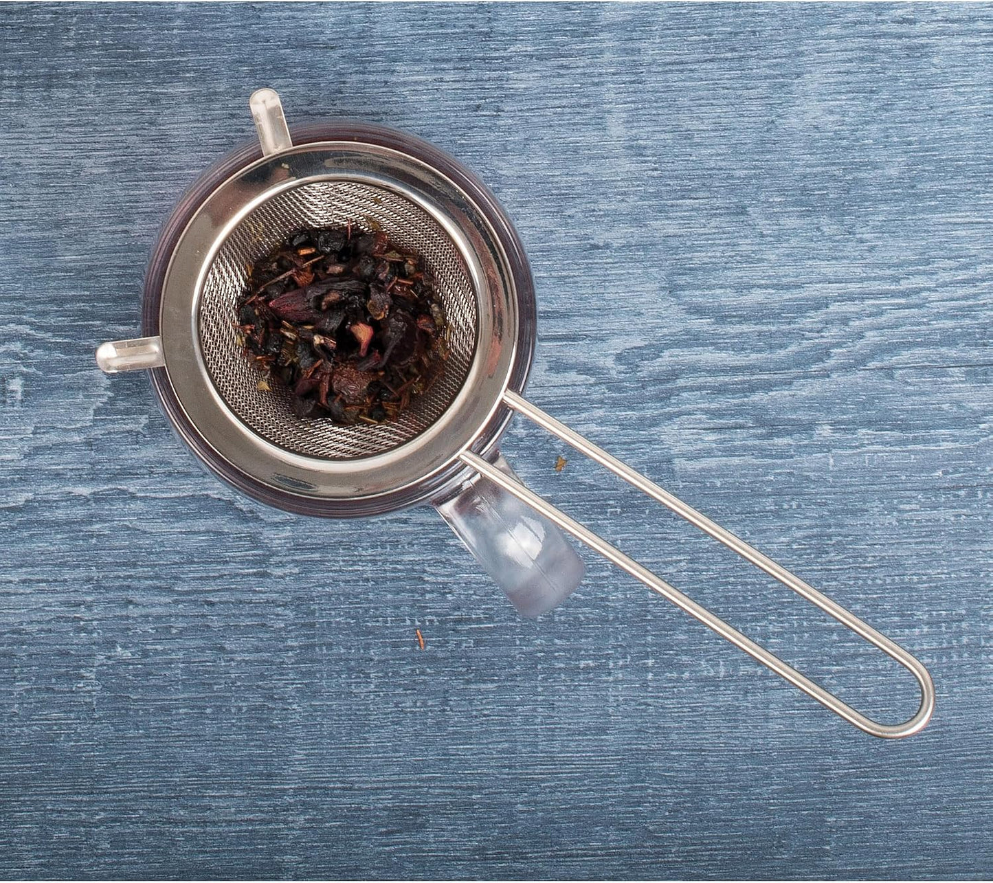 Kitchen Fine Mesh Tea Strainer With Helper Handle, 18/8 Stainless Steel, 2.75-Inch, For Sifting, Straining, And Brewing Tea, Coffee, Or Cocktails