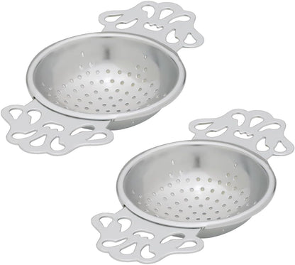 Kitchen Fine Mesh Tea Strainer With Helper Handle, 18/8 Stainless Steel, 2.75-Inch, For Sifting, Straining, And Brewing Tea, Coffee, Or Cocktails