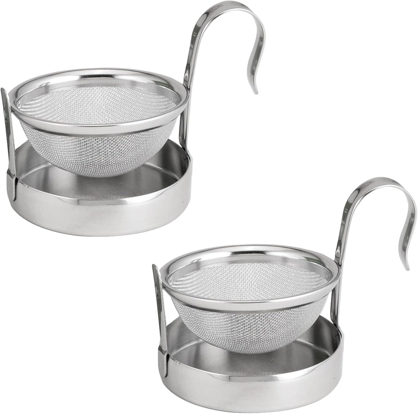 Kitchen Fine Mesh Tea Strainer With Helper Handle, 18/8 Stainless Steel, 2.75-Inch, For Sifting, Straining, And Brewing Tea, Coffee, Or Cocktails