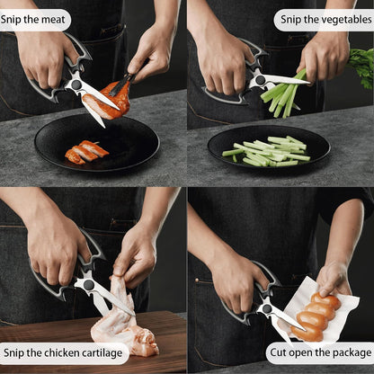 3 Pack Kitchen Scissors & Seafood Scissors Set, Sharp Kitchen Shears