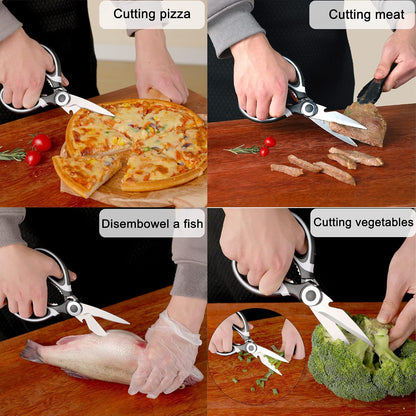 3 Pack Kitchen Scissors & Seafood Scissors Set, Sharp Kitchen Shears