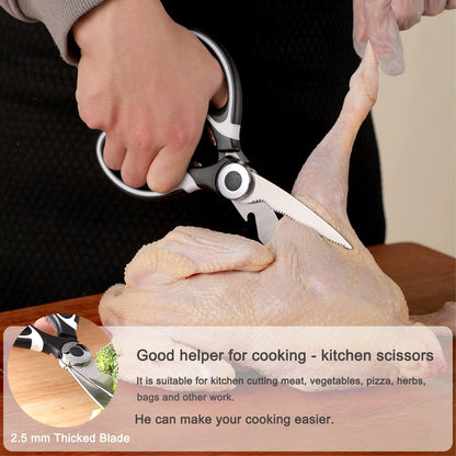 3 Pack Kitchen Scissors & Seafood Scissors Set, Sharp Kitchen Shears