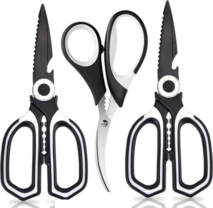 3 Pack Kitchen Scissors & Seafood Scissors Set, Sharp Kitchen Shears