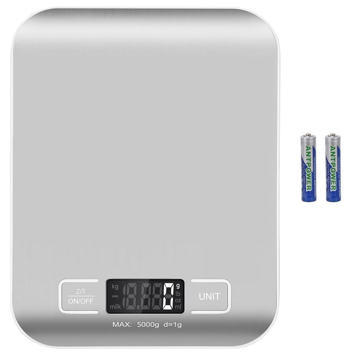 Kitchen Food Digital Scale Portable Postal Scale for Small Business Packages, Food, Handmade Goods, Liquids, with Large LCD Display High-Precision 1g Accuracy (Rose Gold Rechargeable(5kg/1g))