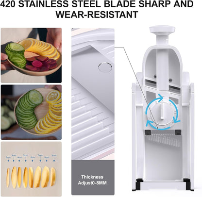 Safe Mandoline Slicer for Kitchen, Vegetable & Food Cutter (Only Slice)