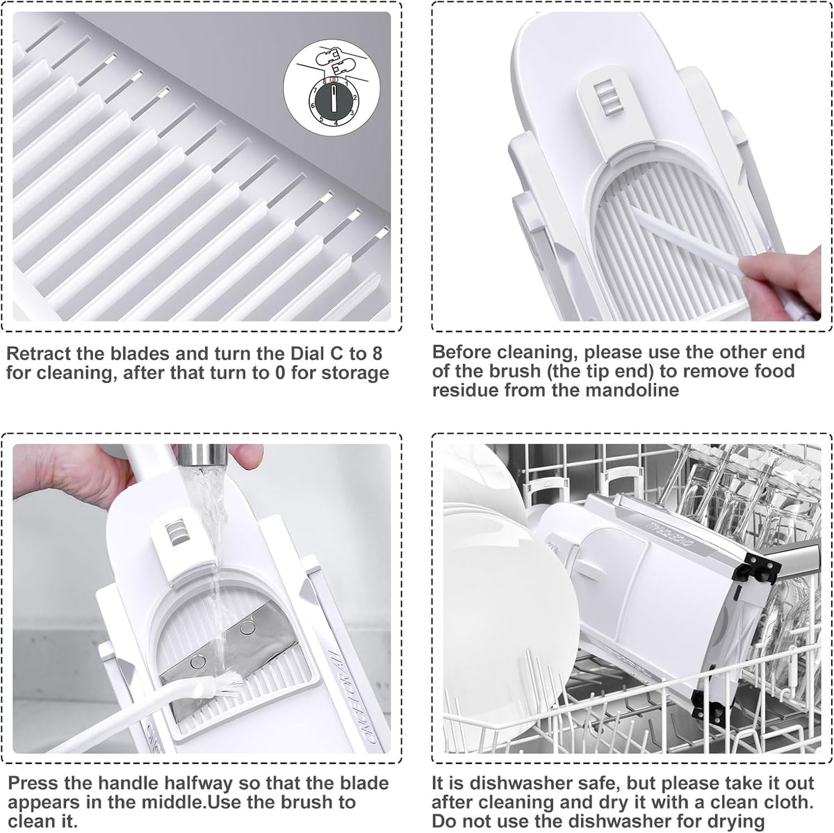 Safe Mandoline Slicer for Kitchen, Vegetable & Food Cutter (Only Slice)