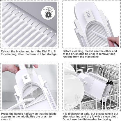 Safe Mandoline Slicer for Kitchen, Vegetable & Food Cutter (Only Slice)