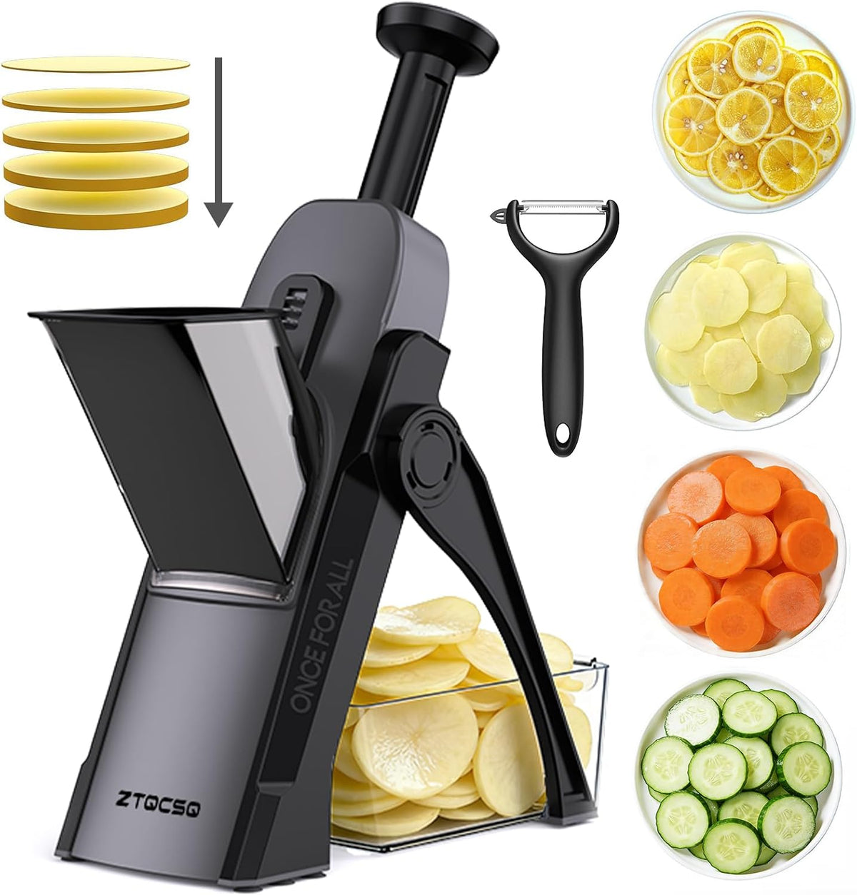 Safe Mandoline Slicer for Kitchen, Vegetable & Food Cutter (Only Slice)