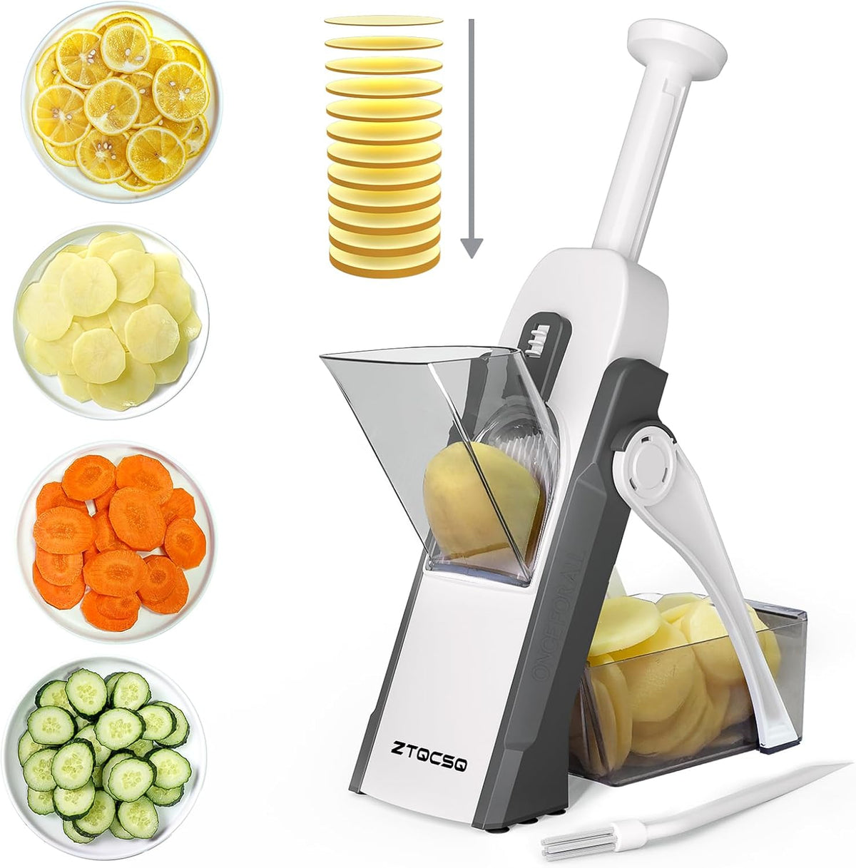 Safe Mandoline Slicer for Kitchen, Vegetable & Food Cutter (Only Slice)