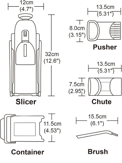 Safe Mandoline Slicer for Kitchen, Vegetable & Food Cutter (Only Slice)
