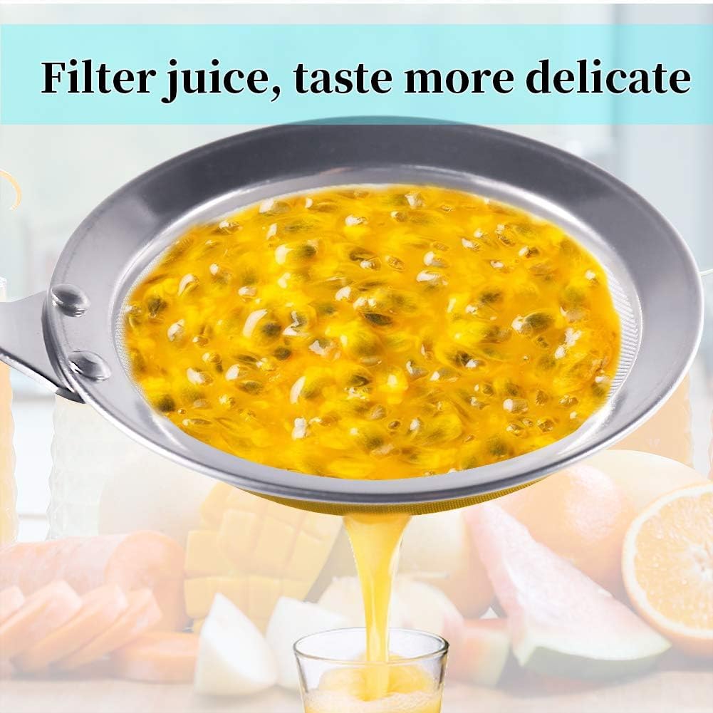 Newness Fine Mesh Skimmer Spoon, Professional 304 Stainless Steel Hot Pot Fat Strainer for Oil Filter Skimming Grease and Foam, Durable Multi-Functional Kitchen Cooking Mesh Food Strainer Ladle-3 Pack