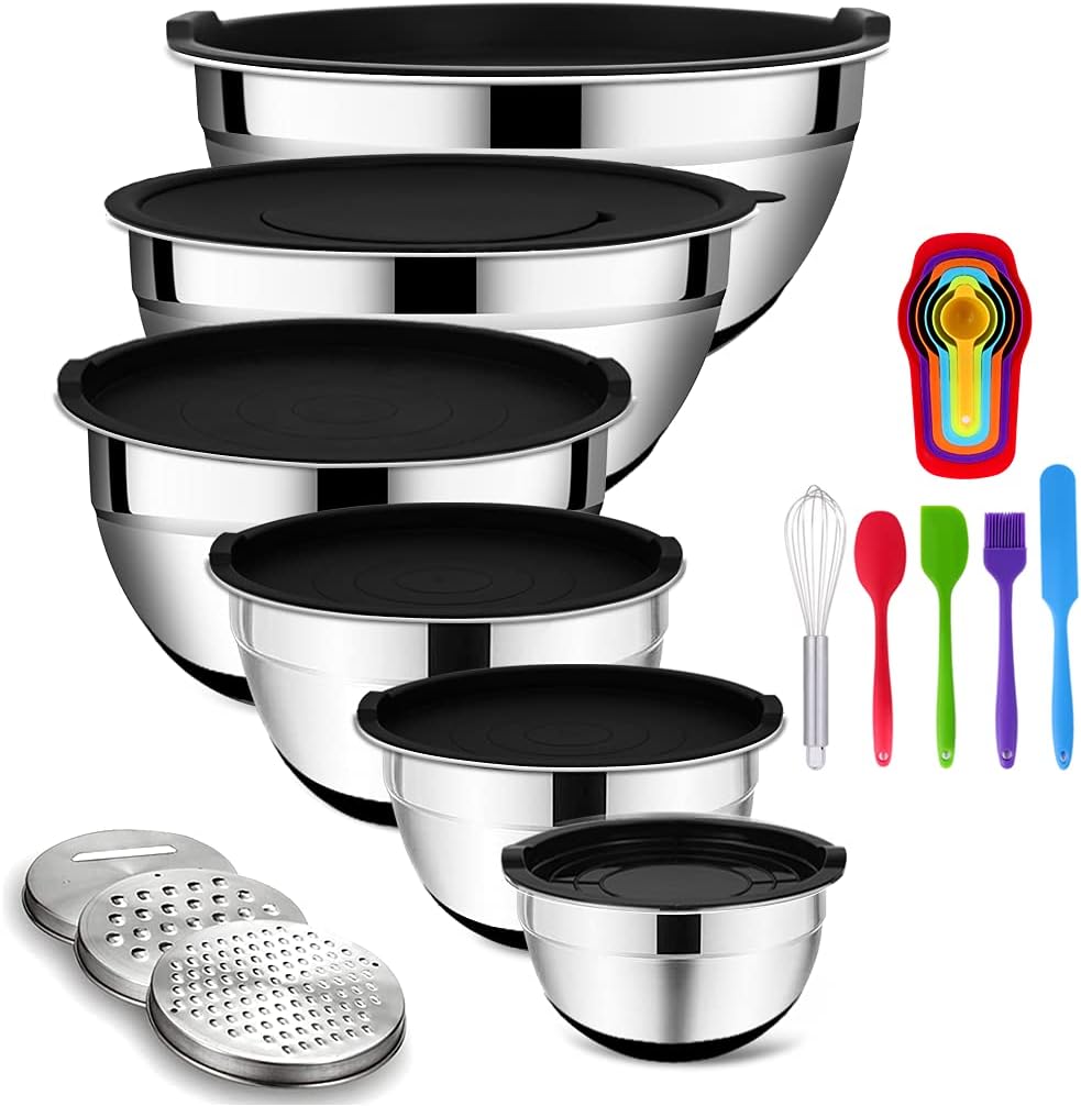 20PCS Stainless Steel Mixing Bowls with Airtight Lids Set