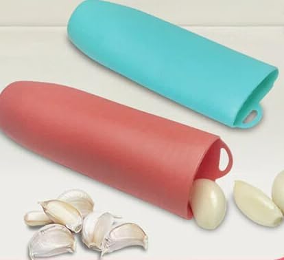 Silicone Garlic Peeler Roller Tube - Effortless Handheld Kitchen Tool for Quick Garlic Skin Removal, Mess-Free Peel in Seconds, Intact Cloves, Odor-Free Hands, BPA-Free, Dishwasher Safe, Random Color