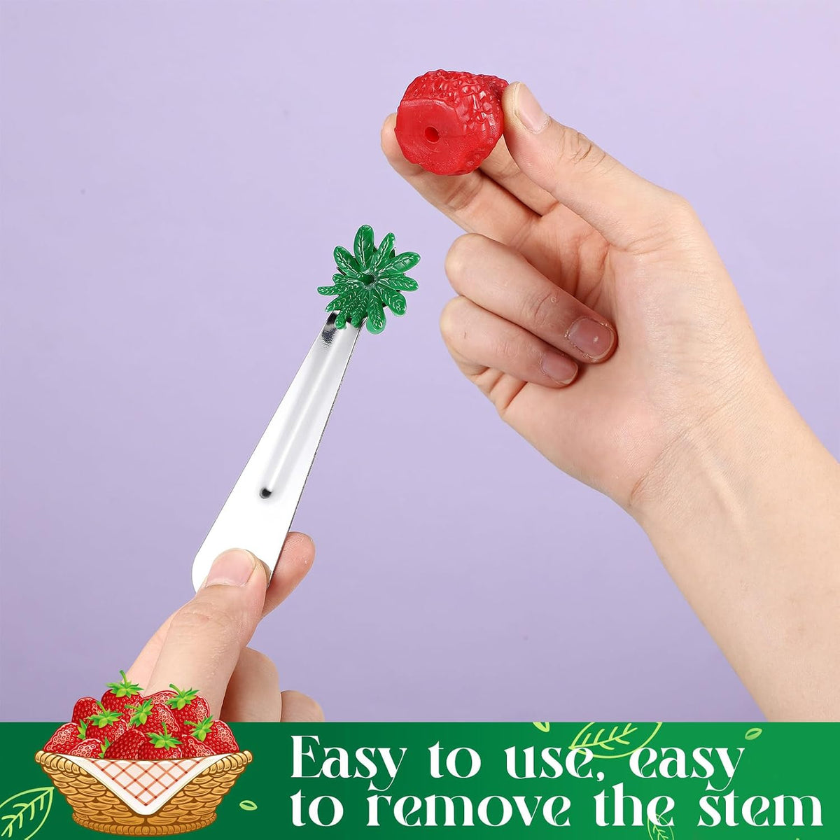 2 Pcs Strawberry Huller Tomato Corer Scooper Stainless Steel
