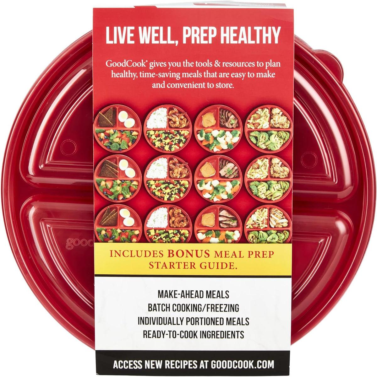 4-Cup Meal Prep Bowls Set with Lids and Dressing Cup, Microwavable Food Storage Containers for Meal Prepping, Set of 10, Black
