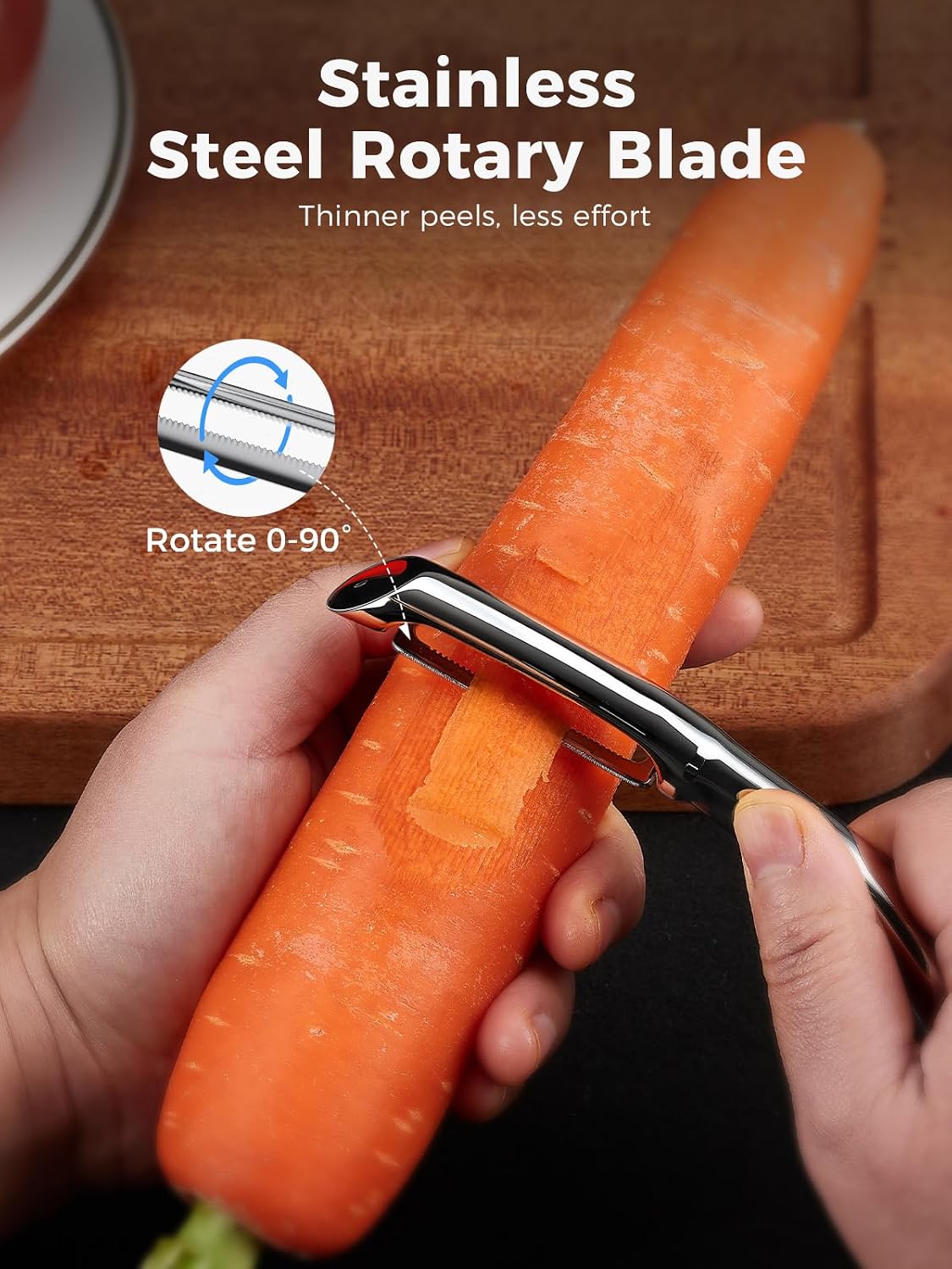 Vegetable Peeler Set, Ultra Sharp Stainless Steel Y Peeler & I Peeler for Potatoes, Fruits and Vegetables, Serrated Blade Kitchen Peeler with Ergonomic Handle