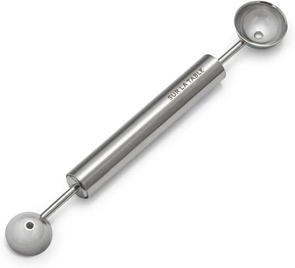 Stainless Steel Dual Melon Baller, Silver