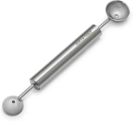 Stainless Steel Dual Melon Baller, Silver