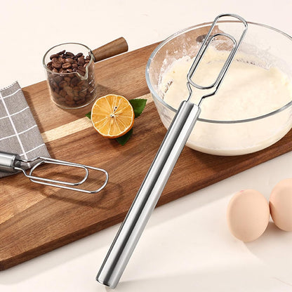 Danish Dough Whisk for Sourdough Starter Mixer Stick, 12" Stainless Steel Dough Whisk, Bread Mixer for Cooking, Mixing, Sourdough, Pizza, Dishwasher Safe