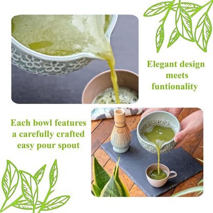 Whisk Set- Matcha Set includes Matcha Bowl, Sifter, Holder and Scoop- The Perfect Bamboo Whisk for Matcha Tea (Pink)