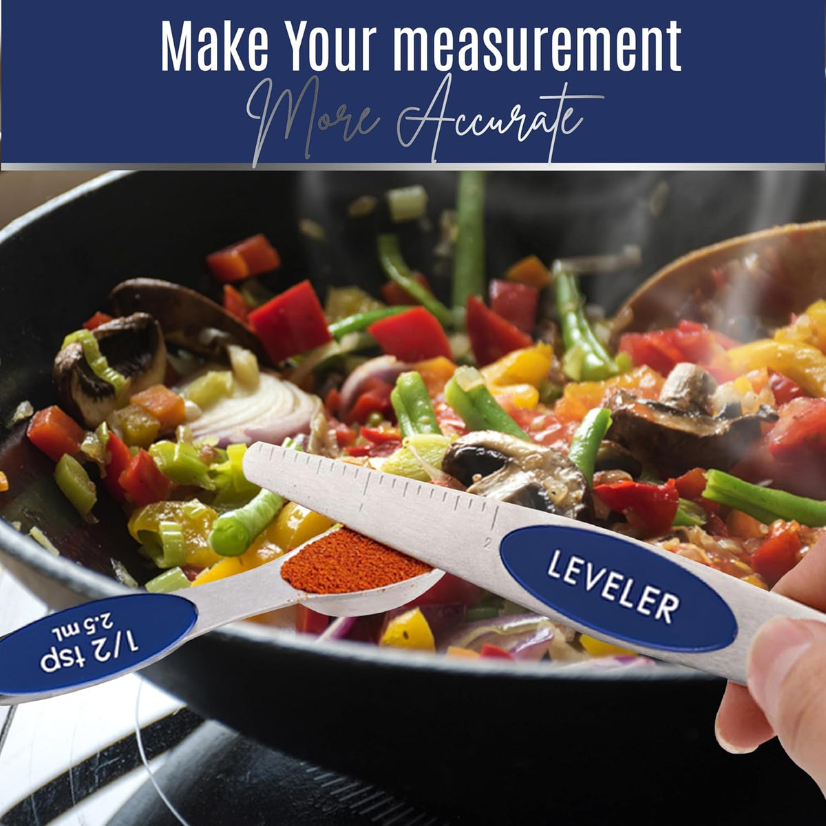 Stainless Steel Magnetic Measuring Spoons Set – 9 Pieces Dual-Sided Stackable Magnetic Teaspoons and Tablespoons for Dry & Liquid Ingredients – Kitchen Gadgets for Baking & Cooking – Black
