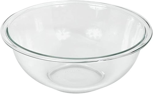325 (2.5Qt) Glass Mixing Bowl - Made in USA | Tempered Glass | Thick Glass Walls | Wide Rim | Nesting Design | Mixing Bowl | Refrigerator & Freezer Safe | Dishwasher Safe
