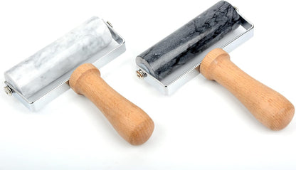 Small Marble Rolling Pin Pizza Roller, Marble Dough Roller Non-Stick T-Type, For Cake Baking Tortilla Fudge Pizza Cookies and Other Kitchen Baking Cooking (Type 2 White).