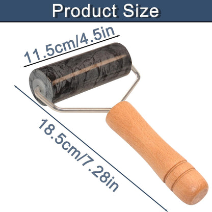 Small Marble Rolling Pin Pizza Roller, Marble Dough Roller Non-Stick T-Type, For Cake Baking Tortilla Fudge Pizza Cookies and Other Kitchen Baking Cooking (Type 2 White).