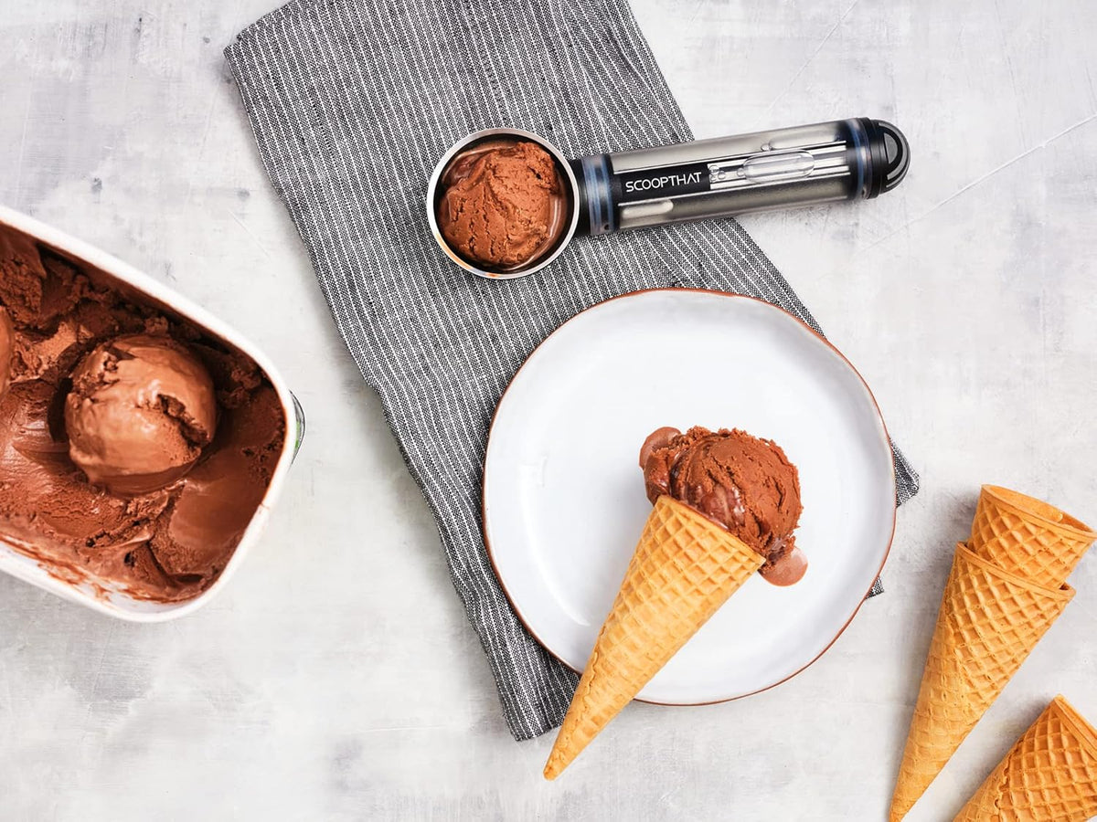 ScoopTHAT Radii Warming Ice Cream Scoop, Black/Grey, large