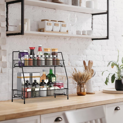 Spice Rack Organizer for Cabinet, Bathroom Organizer Countertop, Bathroom Counter Organizer, Kitchen Countertop Organizer, Bathroom Vanity Organizer | Bathroom Organizer Countertop,Vanity Organizer Corner Shelf Sink,Kitchen,Bedroom,Living room,Office