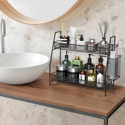 Spice Rack Organizer for Cabinet, Bathroom Organizer Countertop, Bathroom Counter Organizer, Kitchen Countertop Organizer, Bathroom Vanity Organizer | Bathroom Organizer Countertop,Vanity Organizer Corner Shelf Sink,Kitchen,Bedroom,Living room,Office